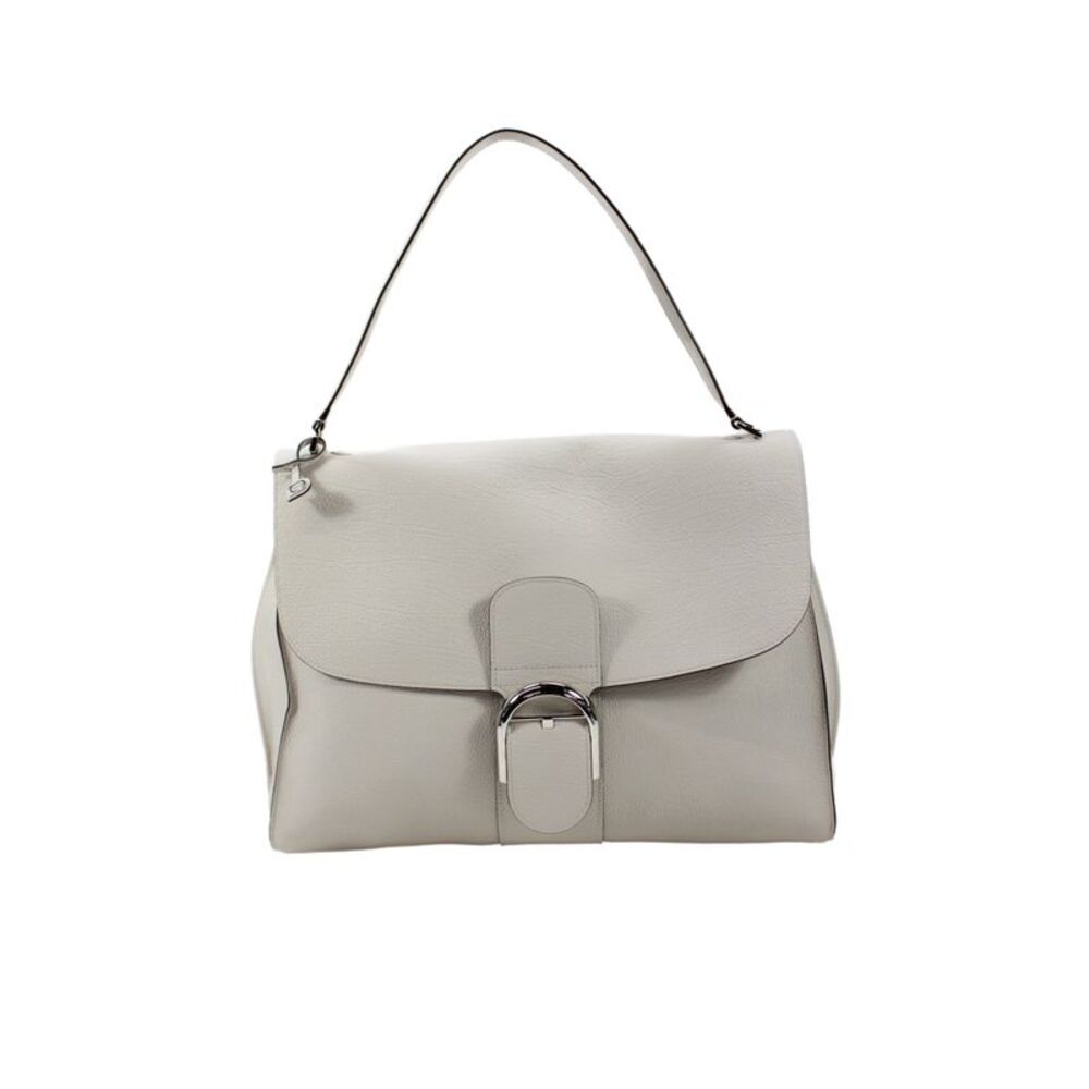 Delvaux Womens Mistral Allure Leather Brilliant Tempo Shoulder Handbag Gray